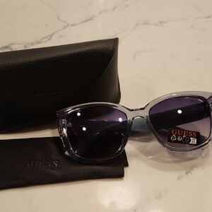 Guess Women's Stylish Black and Purple Sunglasses